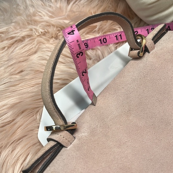 ZARA BLUSH SUEDE TOP HANDLED BAG - Picture 10 of 11